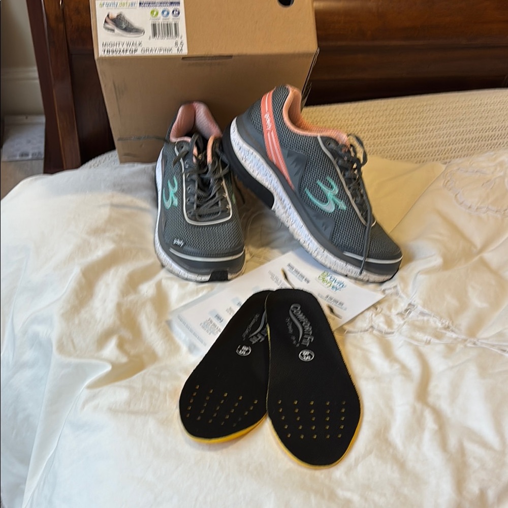 Brooks Gray Running Shoes with Insoles
